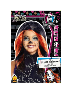 Peluca Skelita Monster High Rubie's para Niños 30cm 2