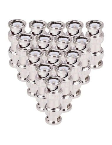 Adaptador Coaxial BNC Macho a Macho BEELION 15 Unidades