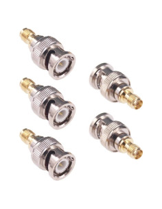 Adaptador Coaxial BNC Macho a SMA Hembra RF 5pcs