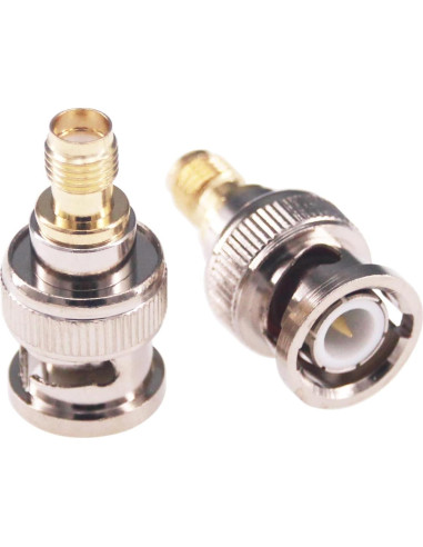 Adaptador Coaxial BNC Macho a SMA Hembra RF 5pcs