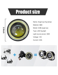 Luz de Niebla Angel Eye Dickno 30W Azul 2.5" Universal 2