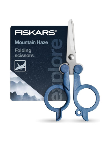 Tijeras Plegables Fiskars Mountain Haze - Aprobadas por TSA
