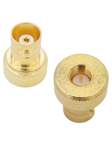 Adaptador Coaxial SMA Macho a BNC Hembra - 2 Piezas Oro