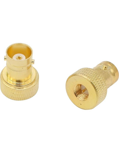 Adaptador Coaxial SMA Macho a BNC Hembra - 2 Piezas Oro