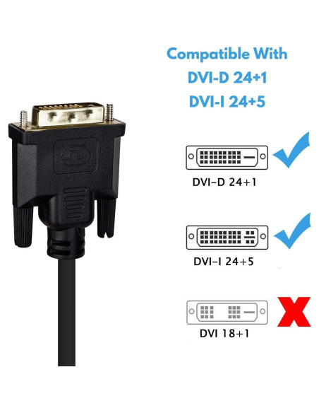 Cable DVI a VGA Wonlyus 1.0m Macho a Macho 1080p Cable DVI a VGA Wonlyus 1.0m Macho a Macho 1080p