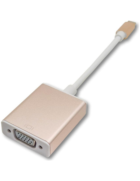 Adaptador USB-C a VGA 1080P Sonilco Rosa Dorado Adaptador USB-C a VGA 1080P Sonilco Rosa Dorado