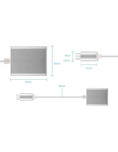 Adaptador USB-C a VGA 1080P Sonilco Rosa Dorado