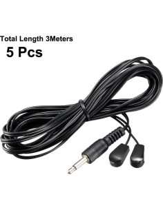 Cable de Extensión Infrarrojo uxcell 3m 3.5mm Doble Cabeza 2