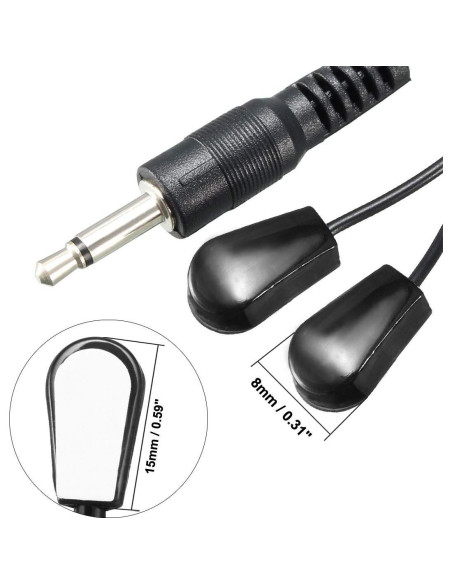 Cable de Extensión Infrarrojo uxcell 3m 3.5mm Doble Cabeza
