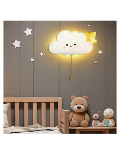 Lámpara de Pared Nube Aurelema LED para Niños 12x10 cm