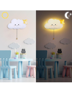 Lámpara de Pared Nube Aurelema LED para Niños 12x10 cm 2