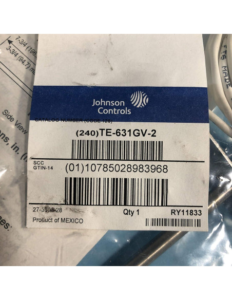 Sensor de Temperatura TE-631GV-2 Johnson Controls 10.16 cm