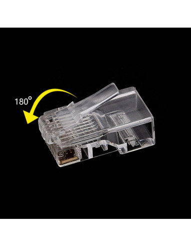 1000 Conectores RJ-45 Cat6 Fjyikj para Cable Ethernet UTP