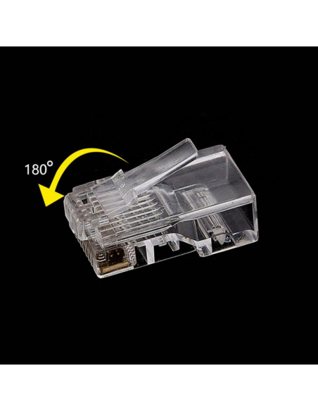 1000 Conectores RJ-45 Cat6 Fjyikj para Cable Ethernet UTP