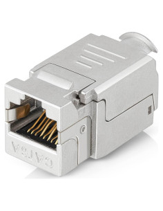 Conectores RJ45 Keystone Blindados Everest - Paquete de 6 - 90 Grados, CAT5e, CAT6, CAT6A, CAT7, hasta 10GB