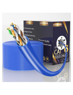 Cable Ethernet Cat6 305m Lysymixs 10G 550MHz CCA Azul