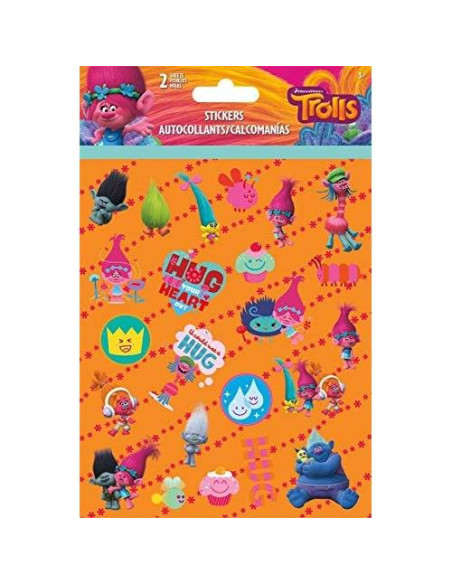Conjunto de Fiesta Trolls para Niñas - 6 Bolsas Sorpresa con Mini Figuras y Stickers