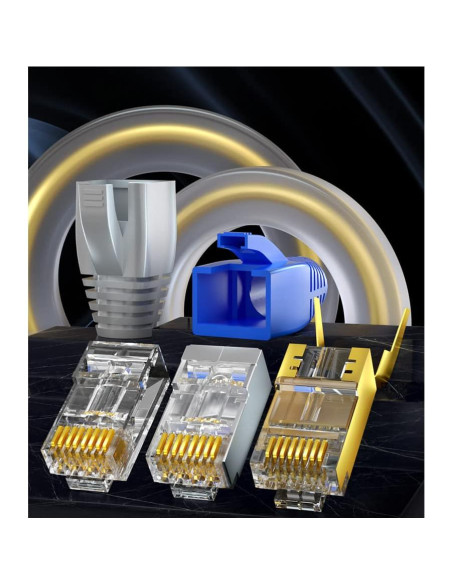 50 Piezas Botones de Alivio de Tensión RJ45 VIVOCH Rojo