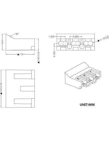 Conectores RJ45 Cat6 UTP Baicheng 100 piezas 2 en 1