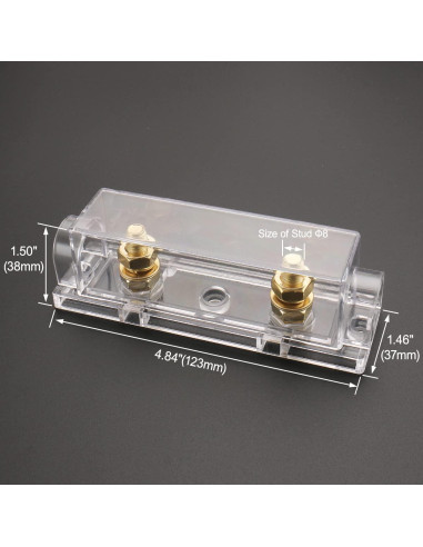 Soporte de Fusible ANL Baomain - 2 Piezas Chapado en Oro