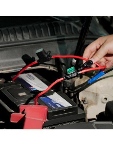 Soporte de Fusible en Línea 12V XIOGZAXI 10 AWG 35.1 cm