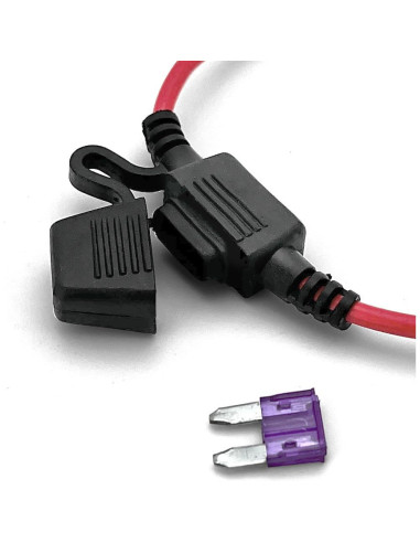 Soporte de Fusible Inline MGI 18AWG con 5 Fusibles Mini 3AMP