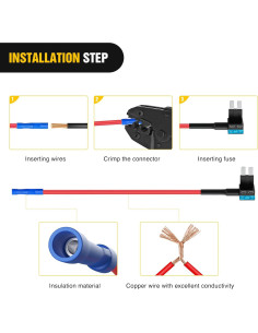 Adaptador de Fusible Nilight Add-a-Circuit 10 Piezas 15A 2