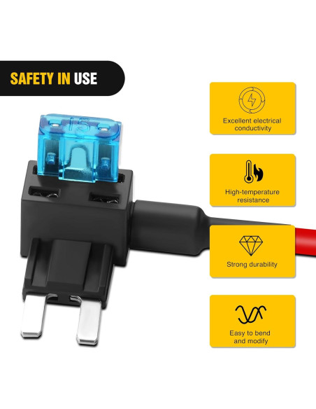 Adaptador de Fusible Nilight Add-a-Circuit 10 Piezas 15A