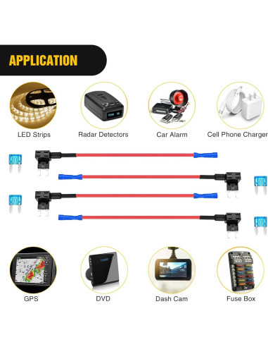Adaptador de Fusible Nilight Add-a-Circuit 10 Piezas 15A