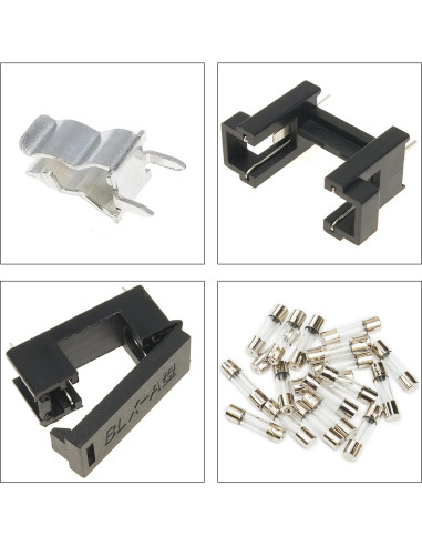 Kit de Fusibles y Portafusibles Kidisoii 5x20mm 250V 12 Piezas