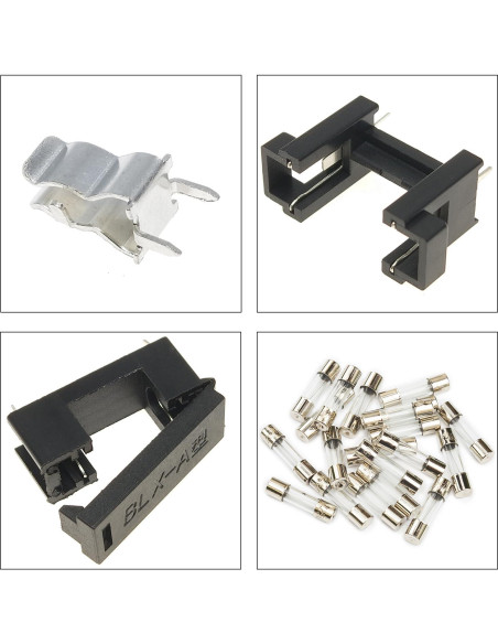Kit de Fusibles y Portafusibles Kidisoii 5x20mm 250V 12 Piezas Kit de Fusibles y Portafusibles Kidisoii 5x20mm 250V 12 Piezas