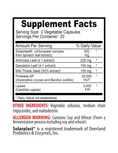 Suplemento Hepático VIP Vitaminas 120 Cápsulas Desintoxicante
