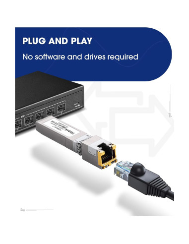 Transceptor SFP+ 10GBase-T Timaxk RJ-45 hasta 30m CAT.6a/CAT7