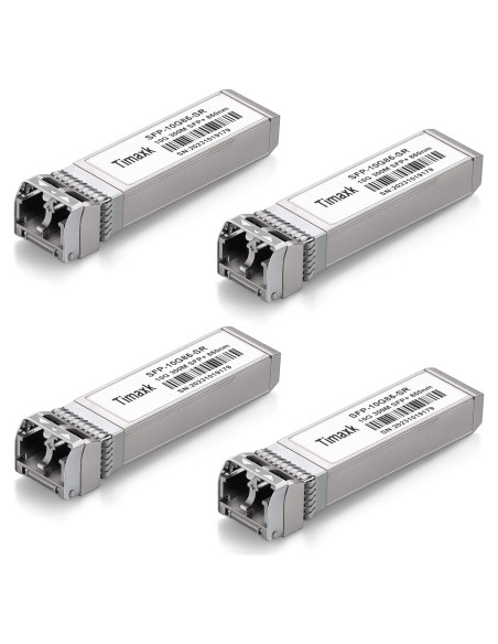 Paquete de 4 Transceptores SFP+ 10G Timaxk 10GBASE-SR 850nm