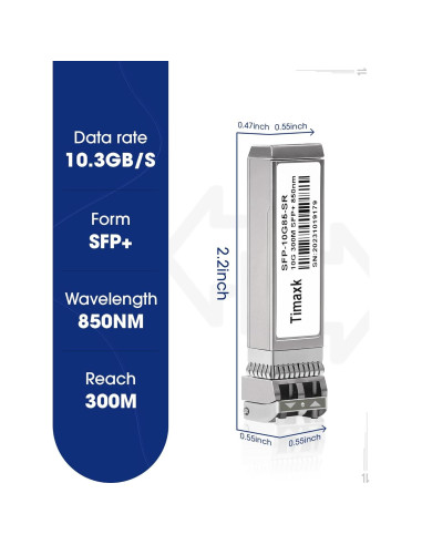 Paquete de 4 Transceptores SFP+ 10G Timaxk 10GBASE-SR 850nm