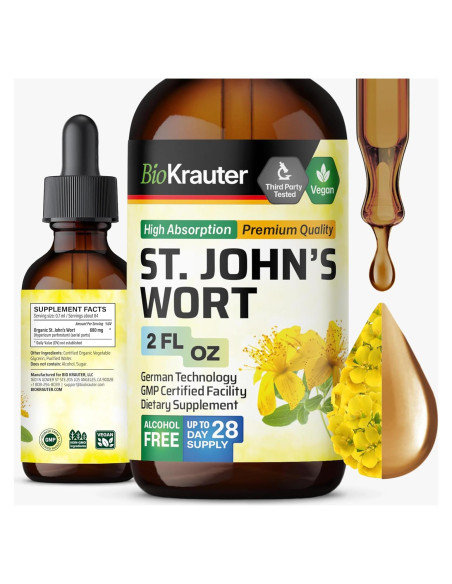 Tintura de Hypericum Perforatum Bio Krauter 59.15 ml - Vegana Tintura de Hypericum Perforatum Bio Krauter 59.15 ml - Vegana