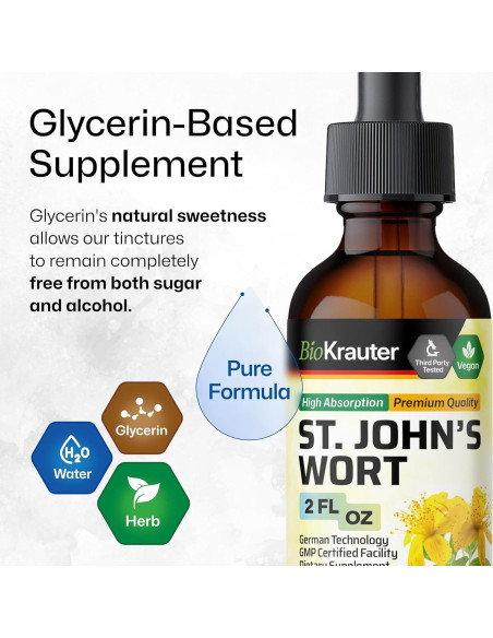 Tintura de Hypericum Perforatum Bio Krauter 59.15 ml - Vegana Tintura de Hypericum Perforatum Bio Krauter 59.15 ml - Vegana
