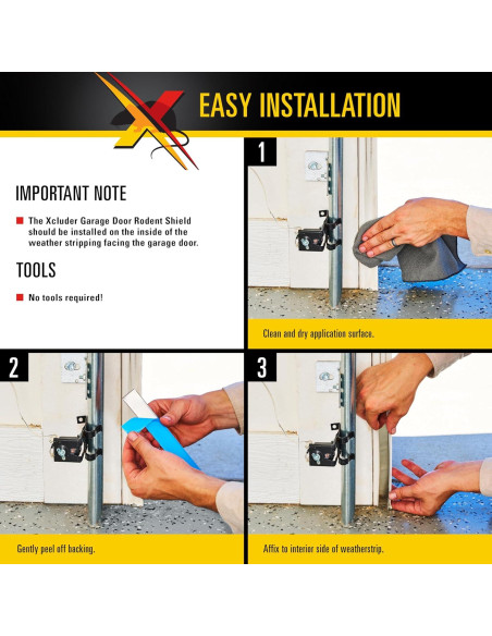 Escudo de Roedores Xcluder para Puertas de Garaje - Kit 2 Tiras 20x2.5cm Escudo de Roedores Xcluder para Puertas de Garaje - Kit 2 Tiras 20x2.5cm