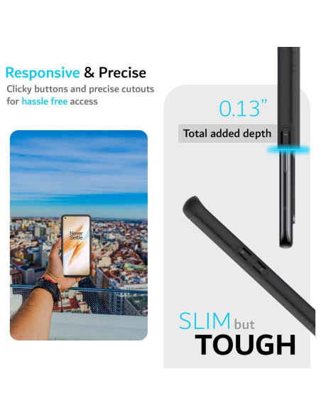 Funda TUDIA para OnePlus 8 5G - Grado Militar Doble Capa Negra