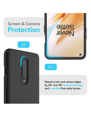 Funda TUDIA para OnePlus 8 5G - Grado Militar Doble Capa Negra