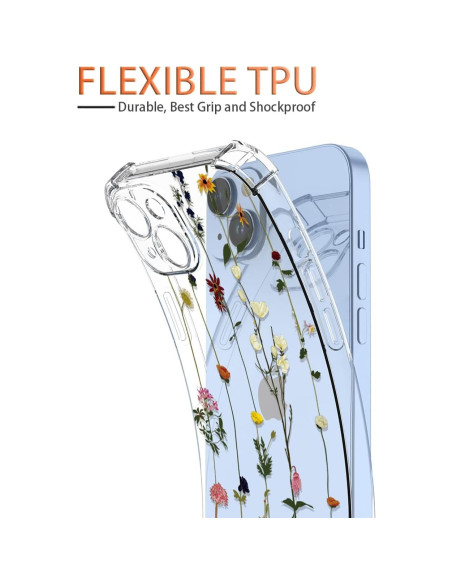 Funda Transparente Jardín Floral para Moto G52 4G/G82 5G/G71S 5G