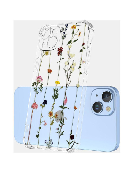 Funda Transparente Jardín Floral para Moto G52 4G/G82 5G/G71S 5G