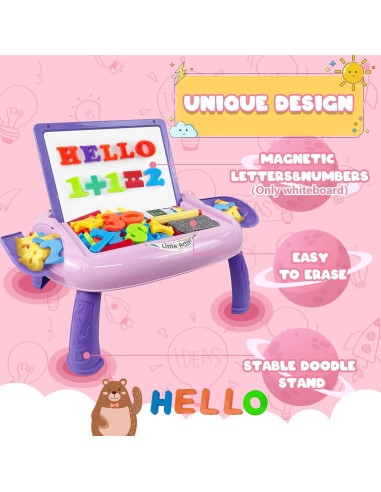 Pizarra de Dibujo Magnética Cokzer para Niñas 1-2 Años