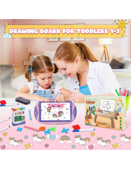 Pizarra de Dibujo Magnética Cokzer para Niñas 1-2 Años Pizarra de Dibujo Magnética Cokzer para Niñas 1-2 Años