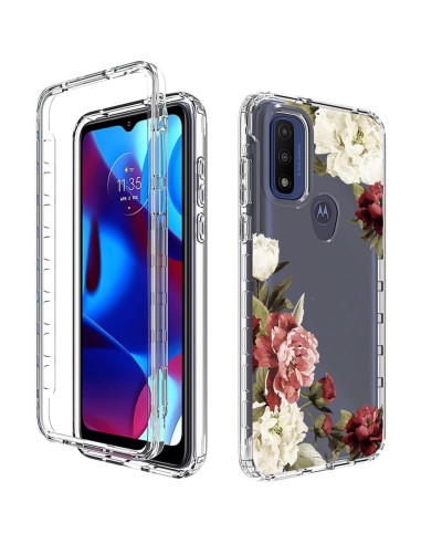 Funda Motorola Moto G Pure 2021 Floral + Protector Vidrio