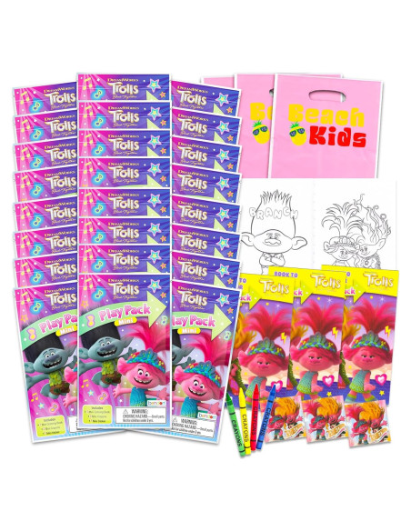Conjunto de Fiesta Mini Trolls Dreamworks - 24 Paquetes de Juego
