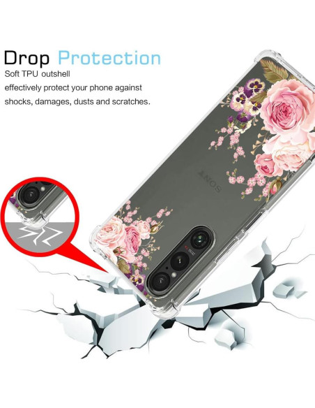 Funda de Silicona TPU Rosa para Sony Xperia 1 V 6.5" Funda de Silicona TPU Rosa para Sony Xperia 1 V 6.5"