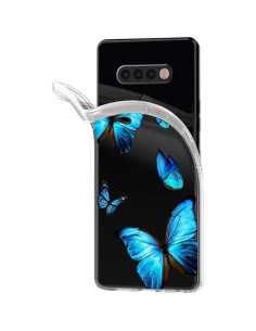 Funda Transparente TPU para LG K51/Q51/Reflect - Mariposa Azul 2