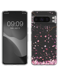 Funda Transparente KW-Mobile para Google Pixel 8 Pro - Flores de Cerezo