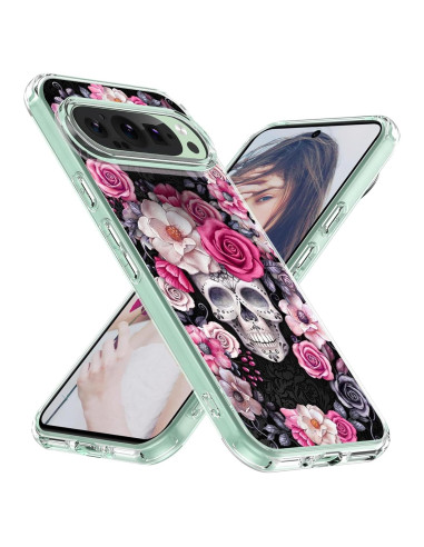 Funda Protectora Gxmeuie para Google Pixel 9 Pro XL Floral TPU